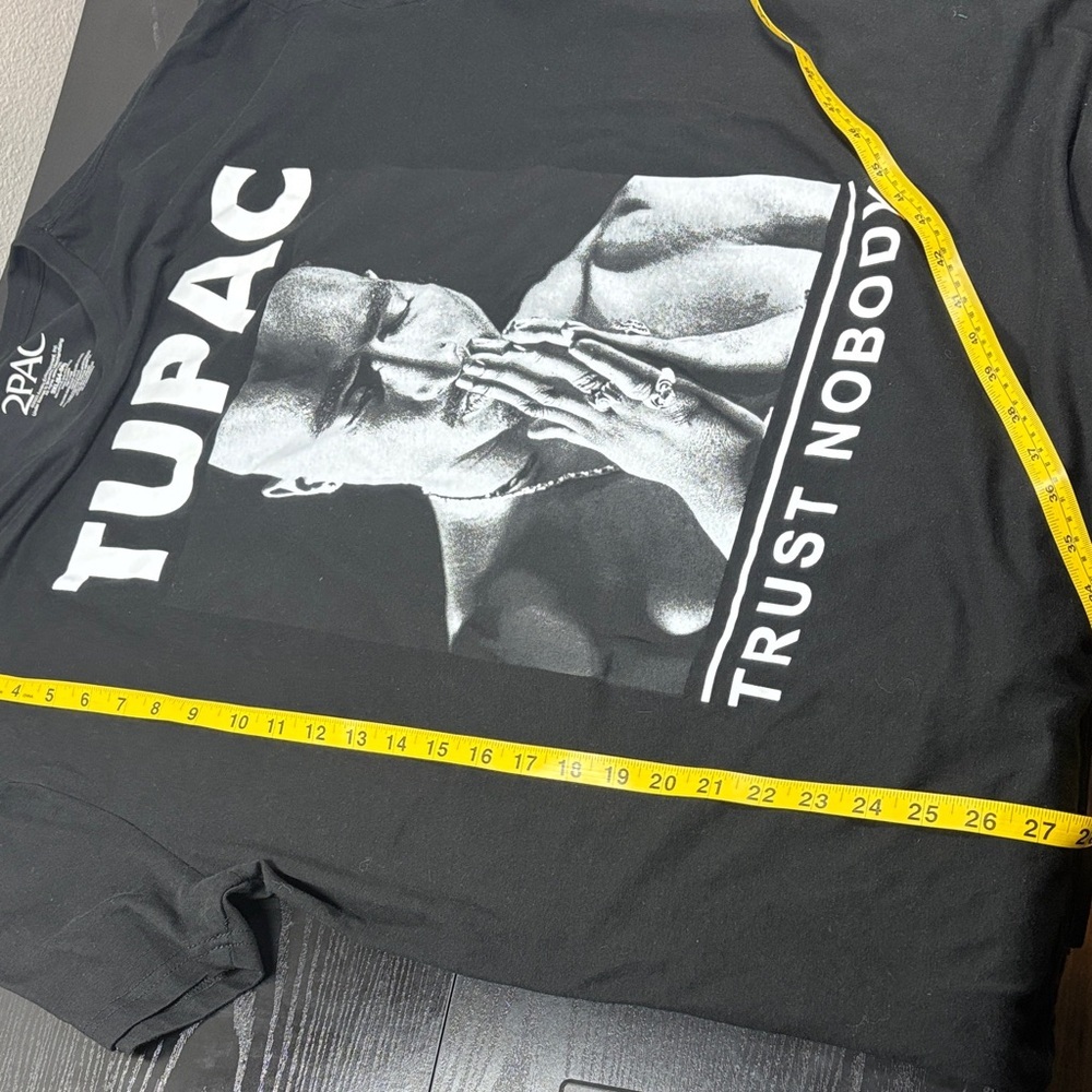 2PAC Black Graphic Tee - Trust Nobody Design - Picture 4 of 5